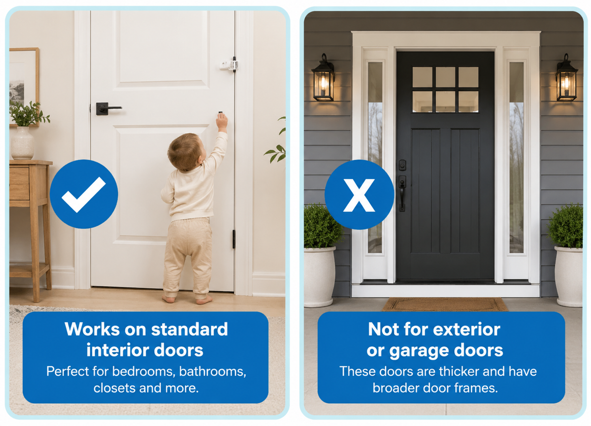 TinyShield LittleLock | Stop Your Children Curiosity Without Ripping Paint Off Doors.