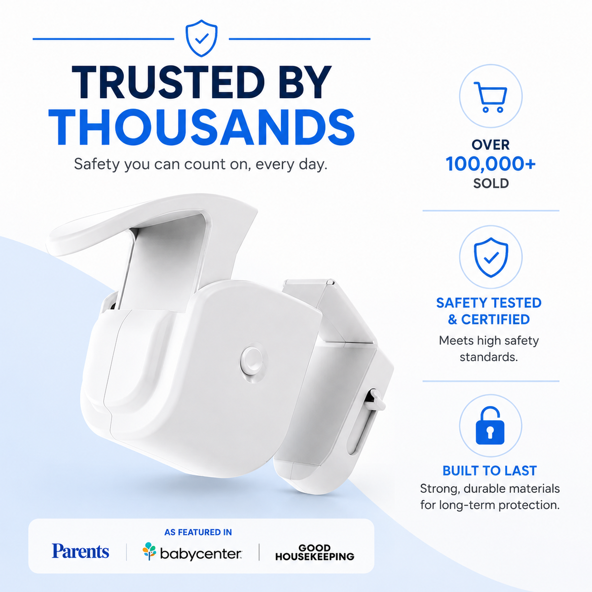 TinyShield LittleLock | Stop Your Children Curiosity Without Ripping Paint Off Doors.